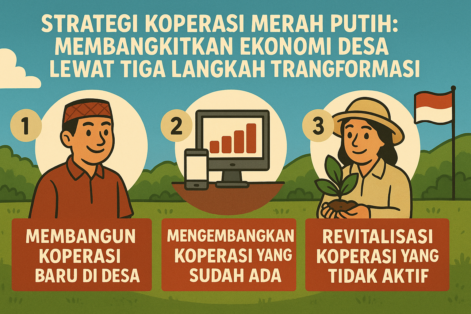 strategi-koperasi-merah-putih-membangkitkan-ekonomi-desa-lewat-tiga-langkah-transformasi